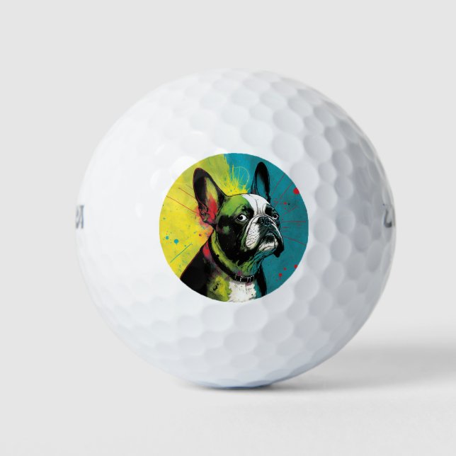The French Bulldog - Zusammensetzung 001 Golfball (Vorderseite)