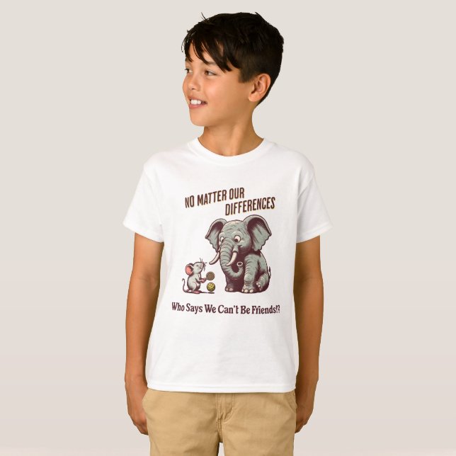 The Friendly Elephant and Mouse T-Shirt (Vorne ganz)