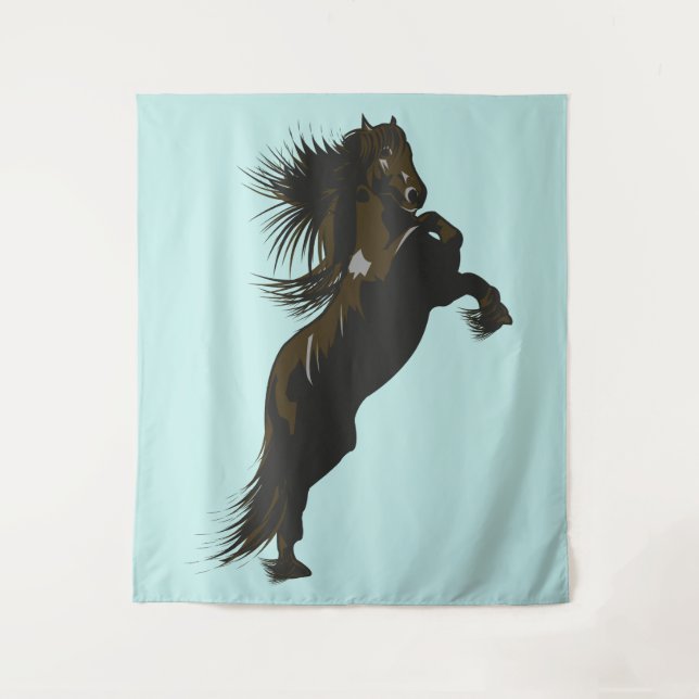 The Friesian Horse - Tapestry Wandteppich (Vorderseite)
