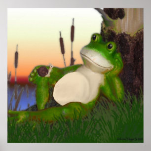 The Frog and the Snail Print Poster