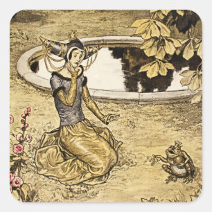 "The Frog King" von Erich Schutz Quadratischer Aufkleber