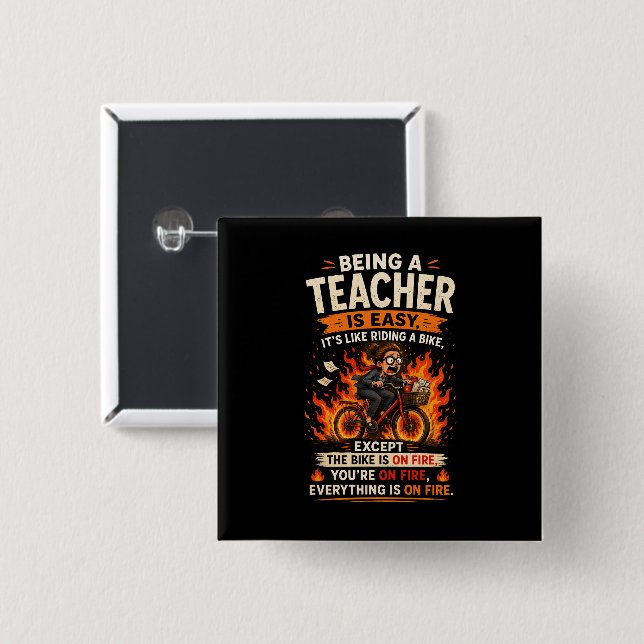 The Funniest Teacher Gift Ever! 🍎🔥 Button (Vorne & Hinten)