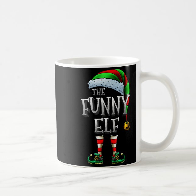 The Funny Elf Shirt Matching Family Funny Christma Kaffeetasse (Rechts)
