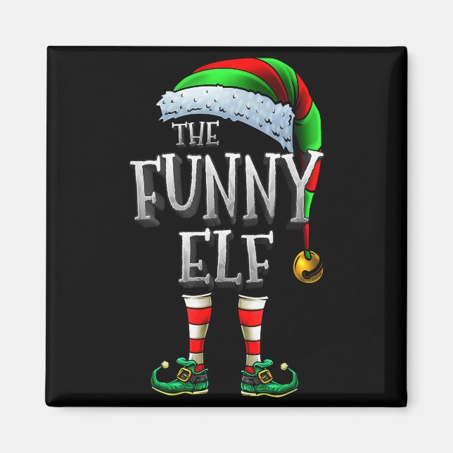 The Funny Elf Shirt Matching Family Funny Christma Magnet (Vorne)