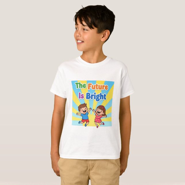 The Future Is Bright Kids T-Shirt (Vorne ganz)