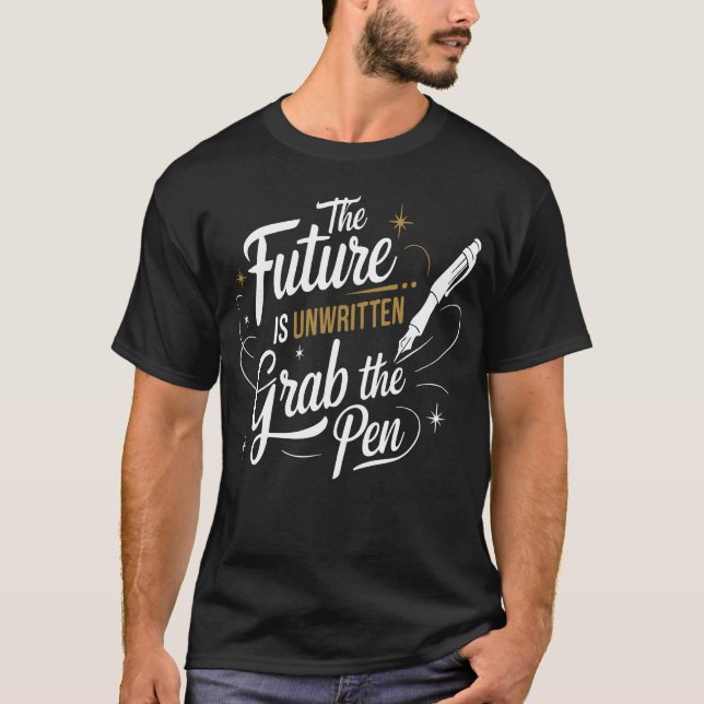 The Future Is Unwritten Motivational Quote boy T-Shirt (Vorderseite)