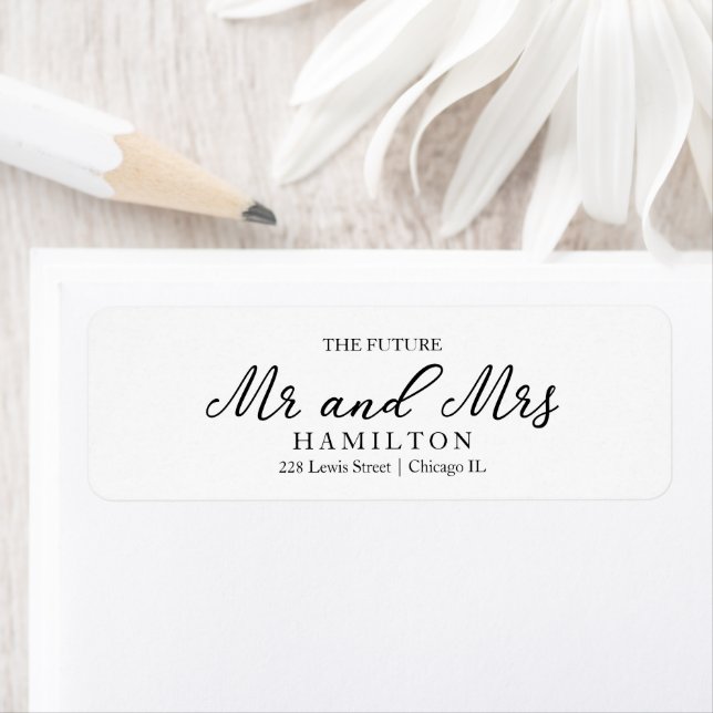 The Future Mr. and Mrs. Wedding Return Address Lab (Insitu)