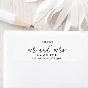 The Future Mr. and Mrs. Wedding Return Address Lab