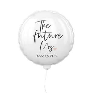 The Future Mrs and Your Name Modern Beauty Ballon