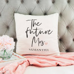 The Future Mrs and Your Name Modern Beauty Kissen<br><div class="desc">The Future Mrs and Your Name Modern Beauty</div>