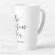 The Future Mrs and Your Name Modern Beauty Milchtasse (Rechte Ecke)