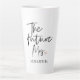 The Future Mrs and Your Name Modern Beauty Milchtasse (Vorderseite)