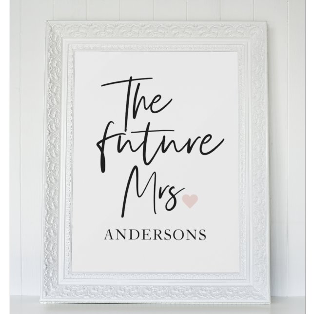 The Future Mrs and Your Name Modern Beauty Poster (Von Creator hochgeladen)
