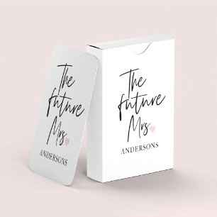 The Future Mrs and Your Name Modern Beauty Spielkarten