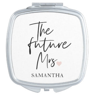 The Future Mrs and Your Name Modern Beauty Taschenspiegel