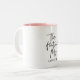 The Future Mrs and Your Name Modern Beauty Zweifarbige Tasse (Vorderseite Links)
