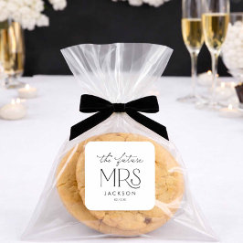 The Future Mrs Brautparty-Aufkleber Quadratischer Aufkleber