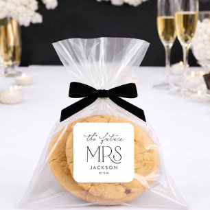 The Future Mrs Brautparty-Aufkleber Quadratischer Aufkleber