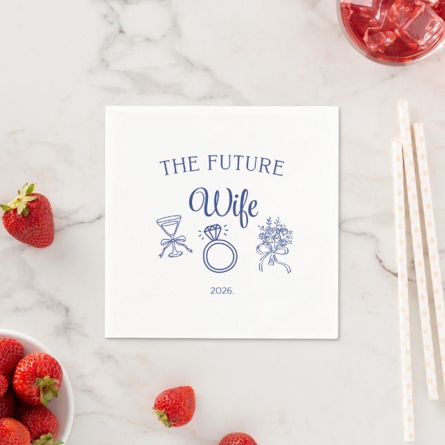 The future wife paper napkin serviette (Beispiel)