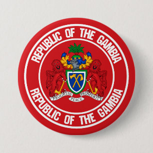 The Gambia Round Emblem Button