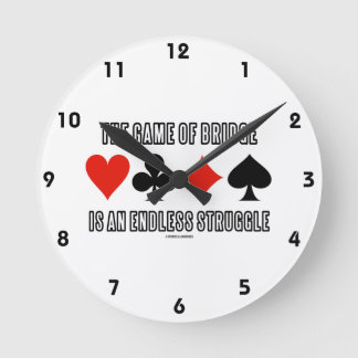 The Game der Brücke ist ein endloser Kampf Runde Wanduhr