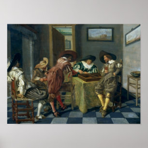 The Game von Backgammon Poster