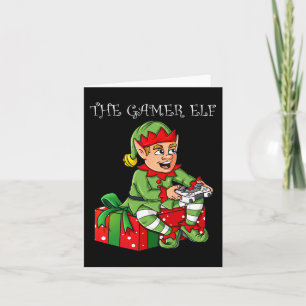 The Gamer Elf Fun Christmas Boys Kids Teens Gaming Karte