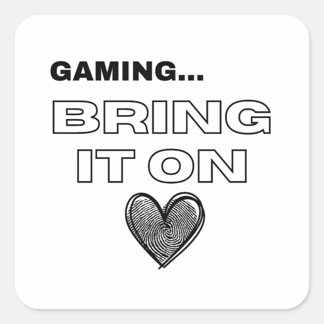 The Gamer Postcard Quadratischer Aufkleber (Vorderseite)