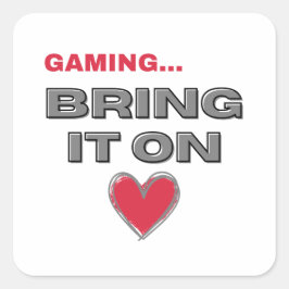 The Gamer Quadratischer Aufkleber