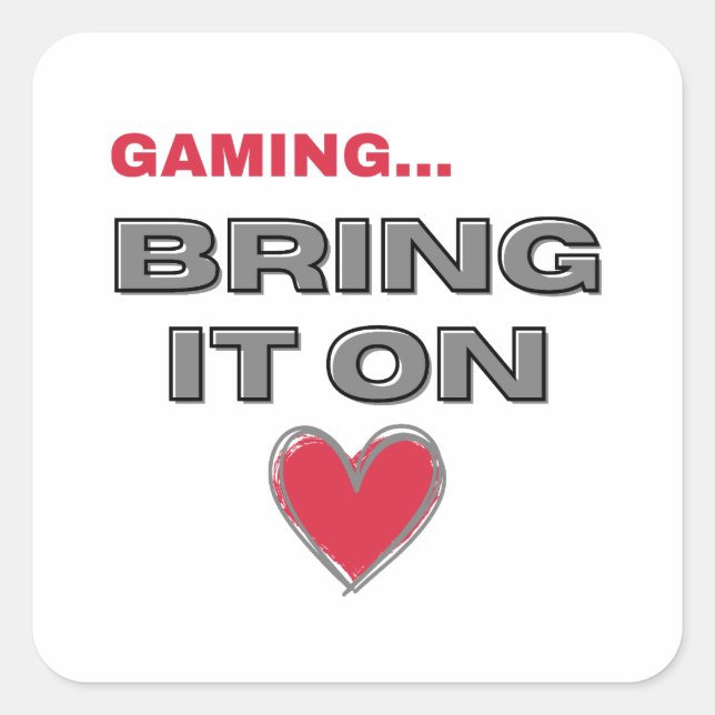 The Gamer  Quadratischer Aufkleber (Vorderseite)