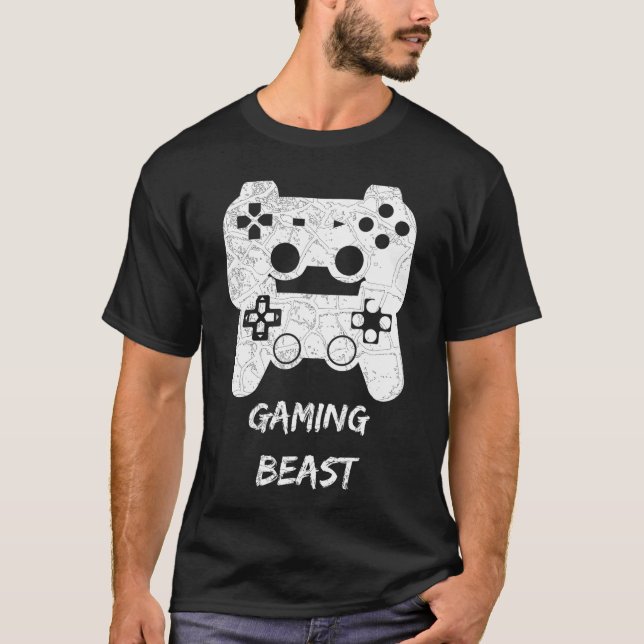 The Gaming Beast the nerdy gamer gift T-Shirt (Vorderseite)
