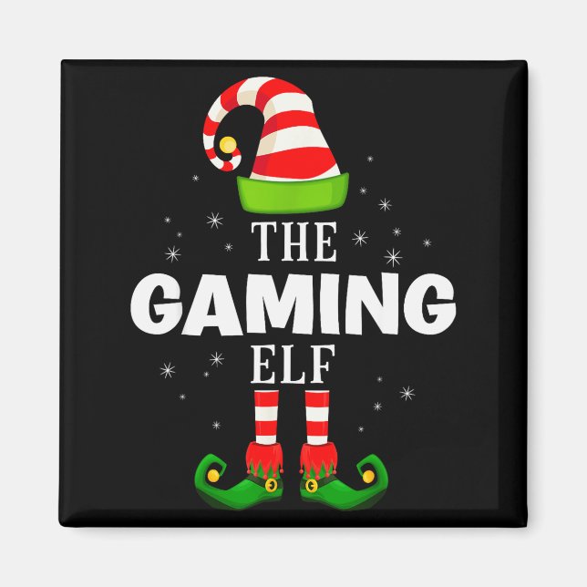 The Gaming Elf Christmas Pjs Matching Pajama  Magnet (Vorne)