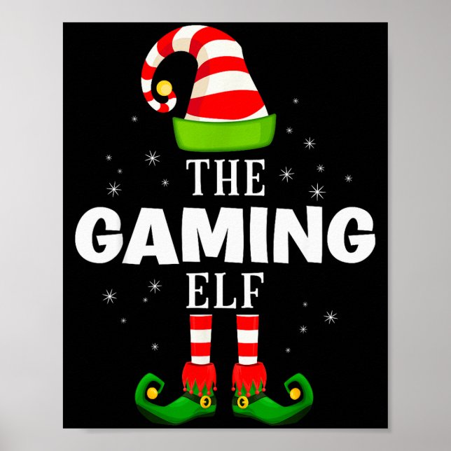 The Gaming Elf Christmas Pjs Matching Pajama  Poster (Vorne)