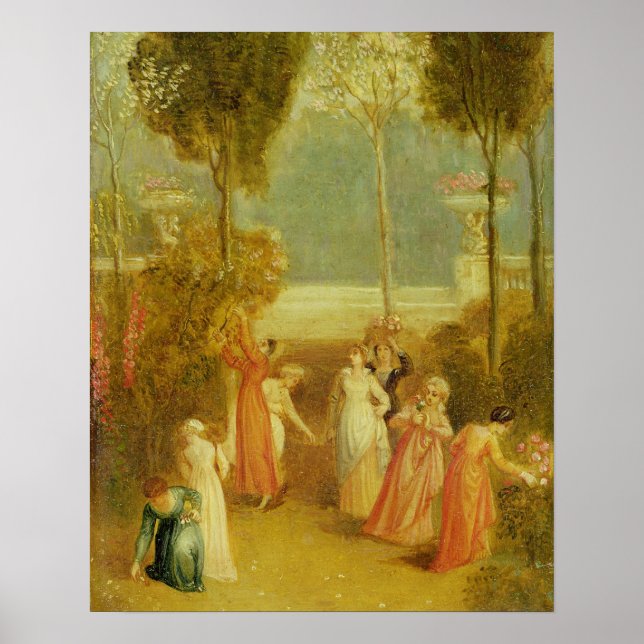 The Garden, c.1820 (Öl auf Tafel) Poster (Vorne)