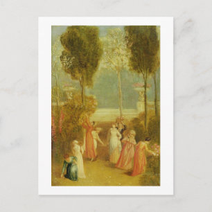 The Garden, c.1820 (Öl auf Tafel) Postkarte