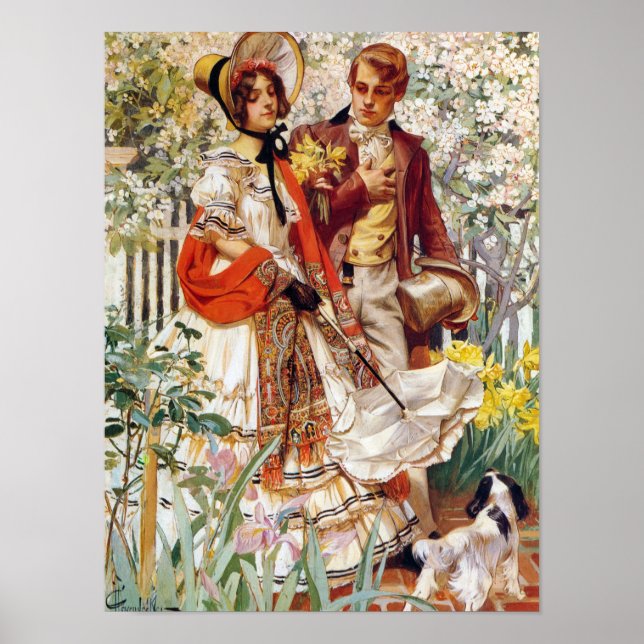 The Garden Walk, 1904 von J. C. Leyendecker Poster (Vorne)
