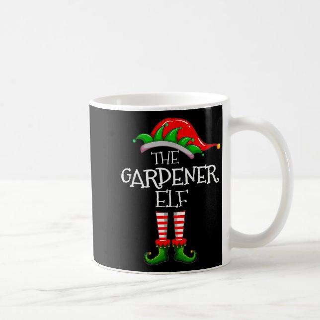 The Gardener Elf Matching Family Group Christmas P Kaffeetasse (Rechts)