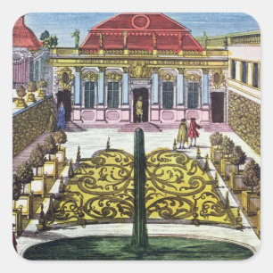 The Gardens of the Mirabelle Park, Salzburg, Austr Quadratischer Aufkleber