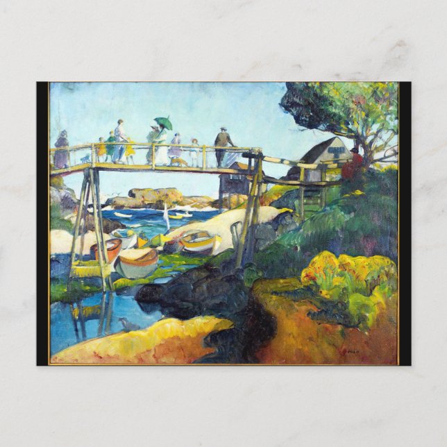 The Gay Bridge Maine USA Postkarte (Vorderseite)