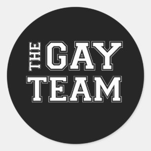 The Gay Team (Lieferwagen Line) Runder Aufkleber
