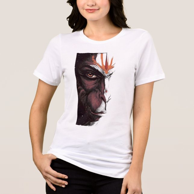 The Gaze of Mahakaal Half Revealed, Fully Eternal  Tri-Blend Shirt (Vorderseite)