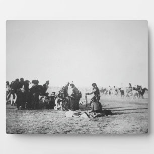The Ghost Dance, South Dakota, 1890 (b/w Foto) Fotoplatte