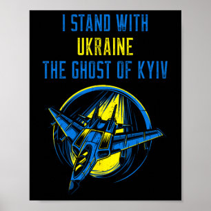 The Ghost Of Kyiv T-Shirt Ich stehe mit der Ukrain Poster