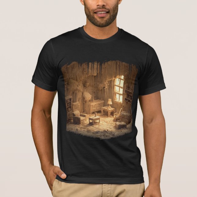 The Ghosted Room — Gothic Wearable Art T-Shirt (Vorderseite)