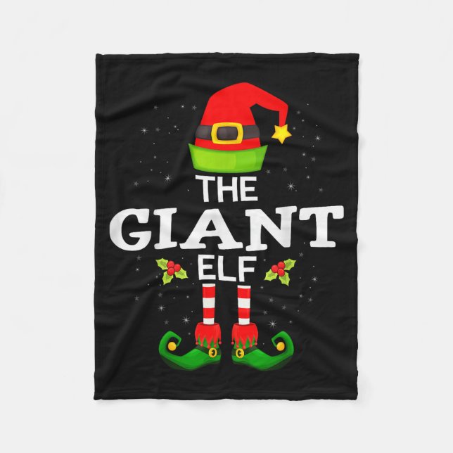 The Giant Elf Christmas Family Matching Pajama  Fleecedecke (Vorderseite)