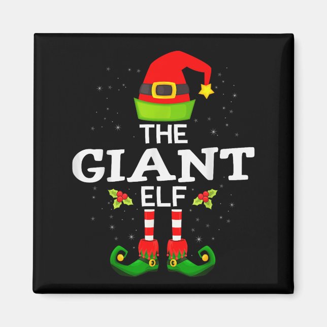 The Giant Elf Christmas Family Matching Pajama  Magnet (Vorne)
