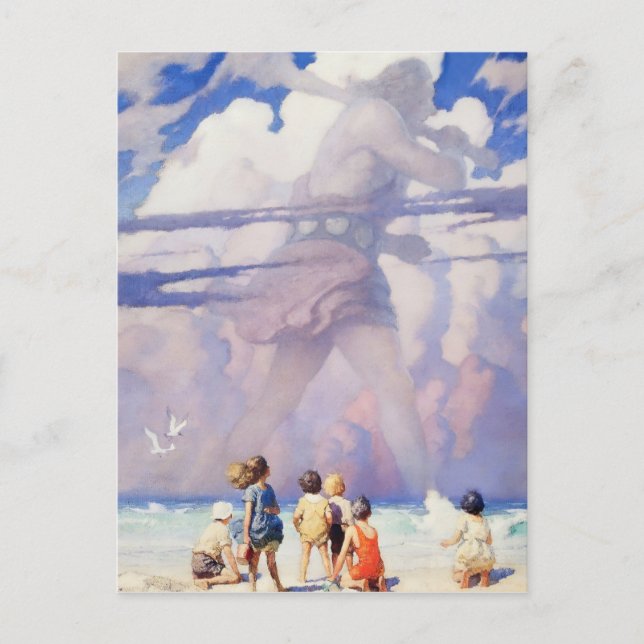 The Giant Fairy Art by NC Wyeth Postkarte (Vorderseite)