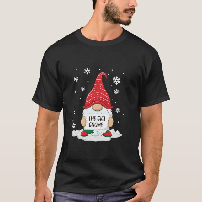The Gigi Gnome Matching Family Christmas Xmas Gran T-Shirt (Vorderseite)