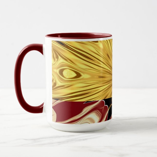 The Gilded Zenith: Molten Gold & Deep Crimson Luxu Tasse (Links)