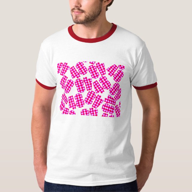 The gingham check with red and white. at random T-Shirt (Vorderseite)